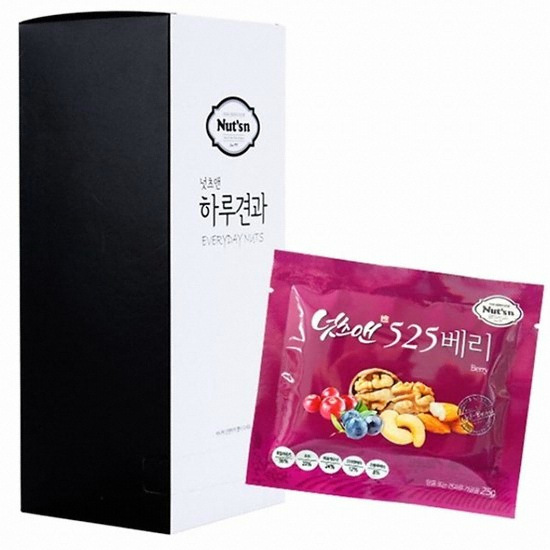 엠디에프앤팩킹 넛츠앤 하루한줌 525 베리 25g 50개입 선물세트 (1개)