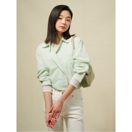 빈폴 여성 훌 변형 셔츠 BF5364C01K_이미지