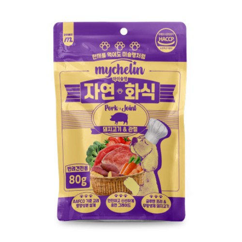 마이베프 독 마이슐랭 자연화식 돼지고기&관절 80g (50개)_이미지