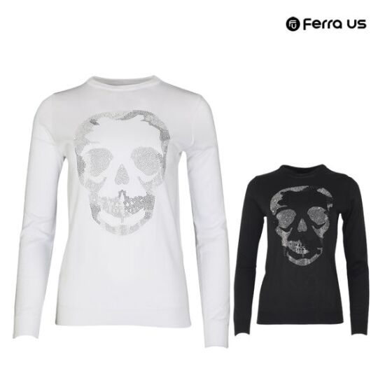 페라어스 고급큐빅 해골 니트티셔츠 ATMI5033F1