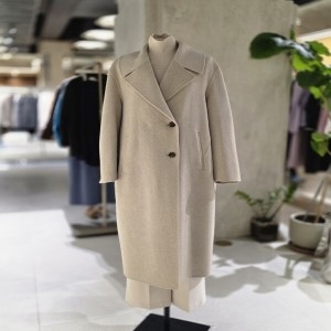 ZOOC 캐시미어 블렌드 와이드 카라 코트 Z254MSG536