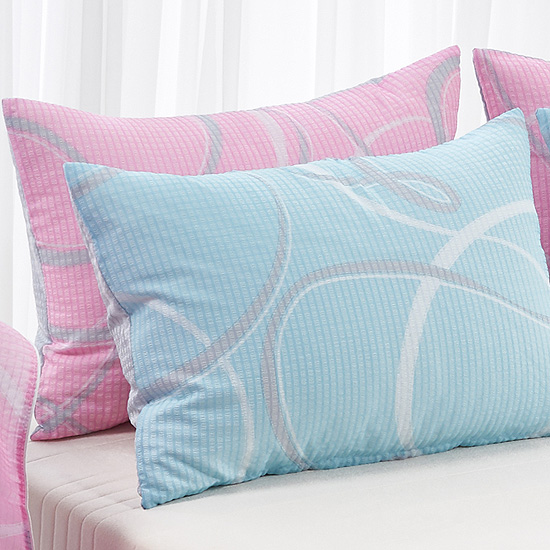 올리버하우스 아쿠아 인조인견 여름 홑겹 베개커버 (70x50cm)_이미지