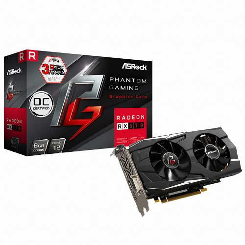 ASRock Phantom Gaming D �󵥿� RX 570 OC D5 8GB ��ص���