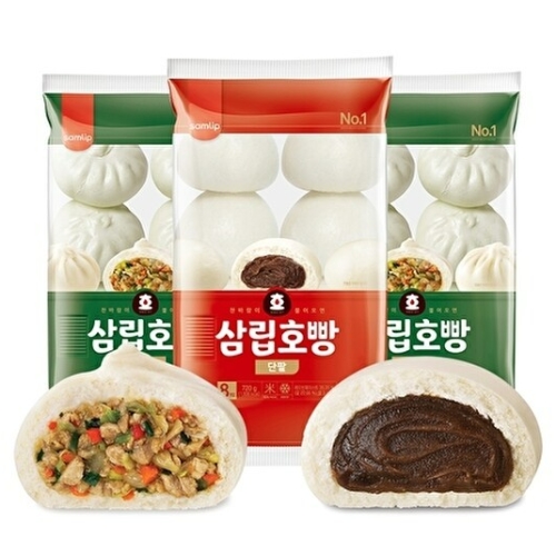 SPC삼립 대용량 호빵 90g 24개입 (단팥1개+야채2개)