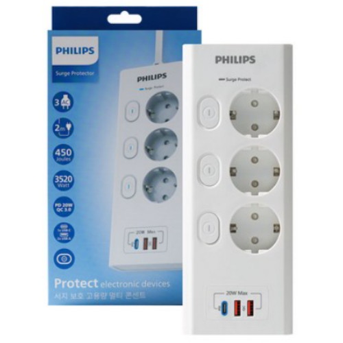 3구 서지보호 맥스 USB 고속충전 고용량 멀티탭