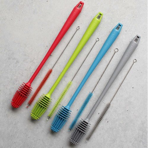 [불명] 실리콘 물병 브러쉬 + 빨대 브러쉬 SET_이미지