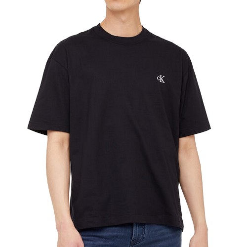 캘빈클라인진 엠브로이더리 CK 로고 반팔 티셔츠 40HM229_이미지