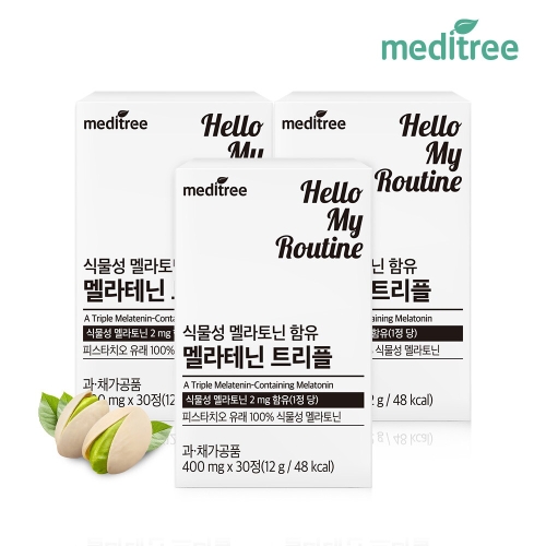 메디트리 식물성 멜라토닌 함유 멜라테닌 트리플 30정 (3개)_이미지