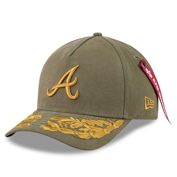  MLB 뉴에라 모자 애틀랜타 브레이브스 x Alpha Industries A Olive 1193362