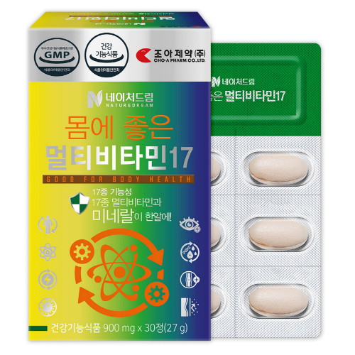 조아제약 네이처드림 몸에 좋은 멀티비타민17 30정 (8개)