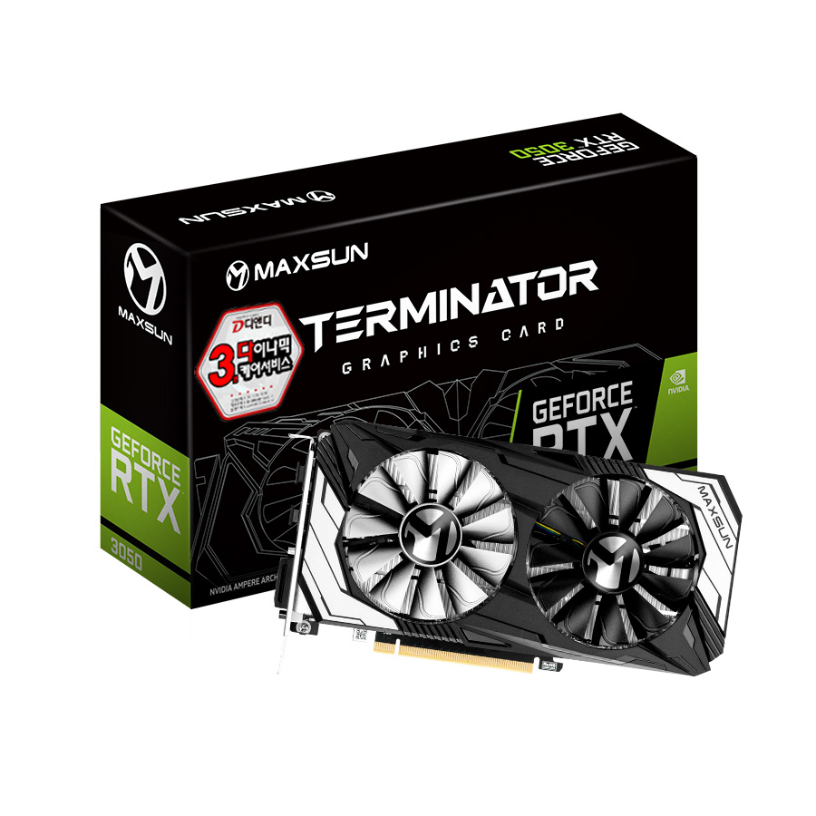 MAXSUN 지포스 RTX 3050 터미네이터 D6 6GB 디앤디컴