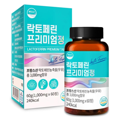 웰리즈 락토페린 프리미엄 1000mg 60정 (1개)_이미지