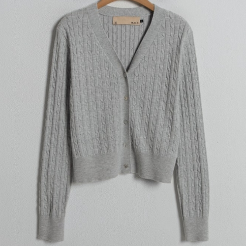 나인 크롭 케이블 니트 탑 가디건 세트 CD-1862