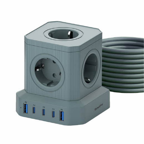 Soopii 5�� 16A ���ν���ġ 65W USB ť���Ƽ�� CPS01