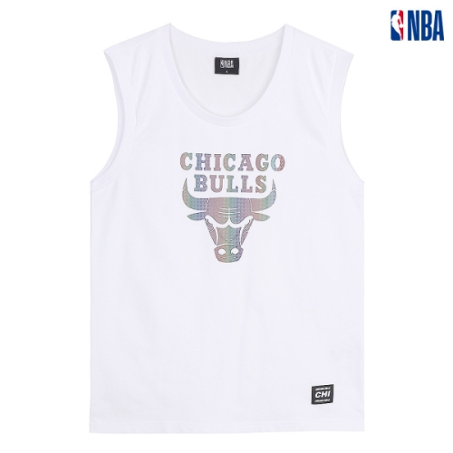NBA 유니 팀 로고 레인보우 프린트 슬리브리스 N202TS252P_이미지