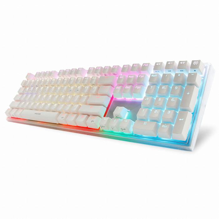 앱코 HACKER K985P RGB PBT 무접점 (화이트, 55G)_이미지