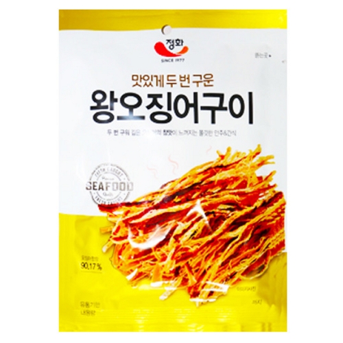 정화식품 맛있게 두번구운 왕오징어구이 40g이미지입니다. 누르면 해당 게시물로 새창이동합니다.