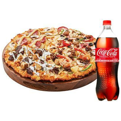 도미노피자 도미노피자 베스트콰트로(오리지널) (라지+콜라1.25L)_이미지