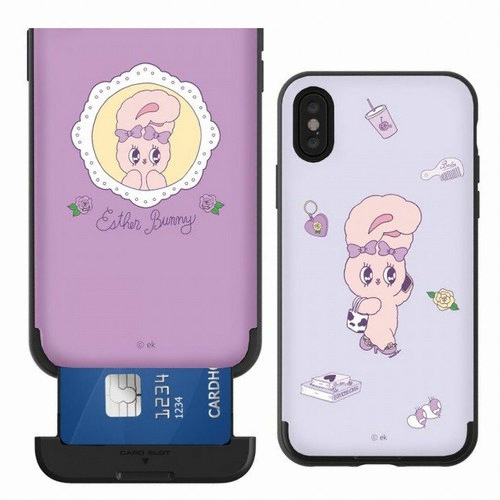 유윈씨앤티 아이폰XR 에스더버니 라벤더 카드슬롯 케이스_이미지