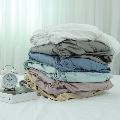 르헤브 항균 밀크티 코마사 순면 홑겹 매트리스 커버 (슈퍼싱글 SS)_이미지