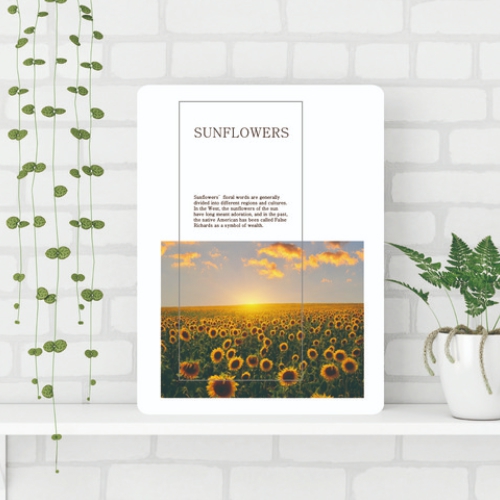 가온 해바라기B 접이식 액자테이블 (80x60cm)