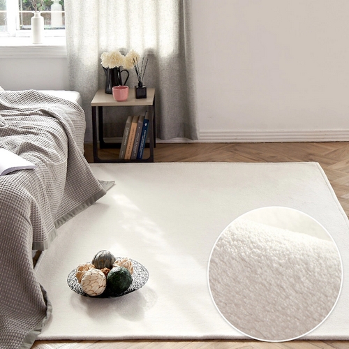 한빛카페트 에센셜 극세사 사각 러그 (150x100cm)_이미지