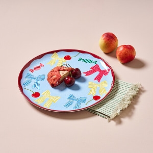 모던하우스 리본체리 멜라민 원형접시 D26