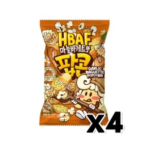 (주)바프 HBAF 마늘바게트맛 팝콘 80g (4개)_이미지