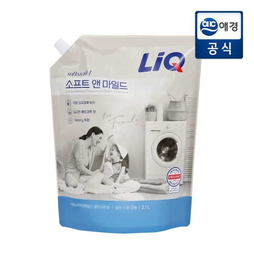 소프트앤마일드 파우치 클린코튼향 2.1L