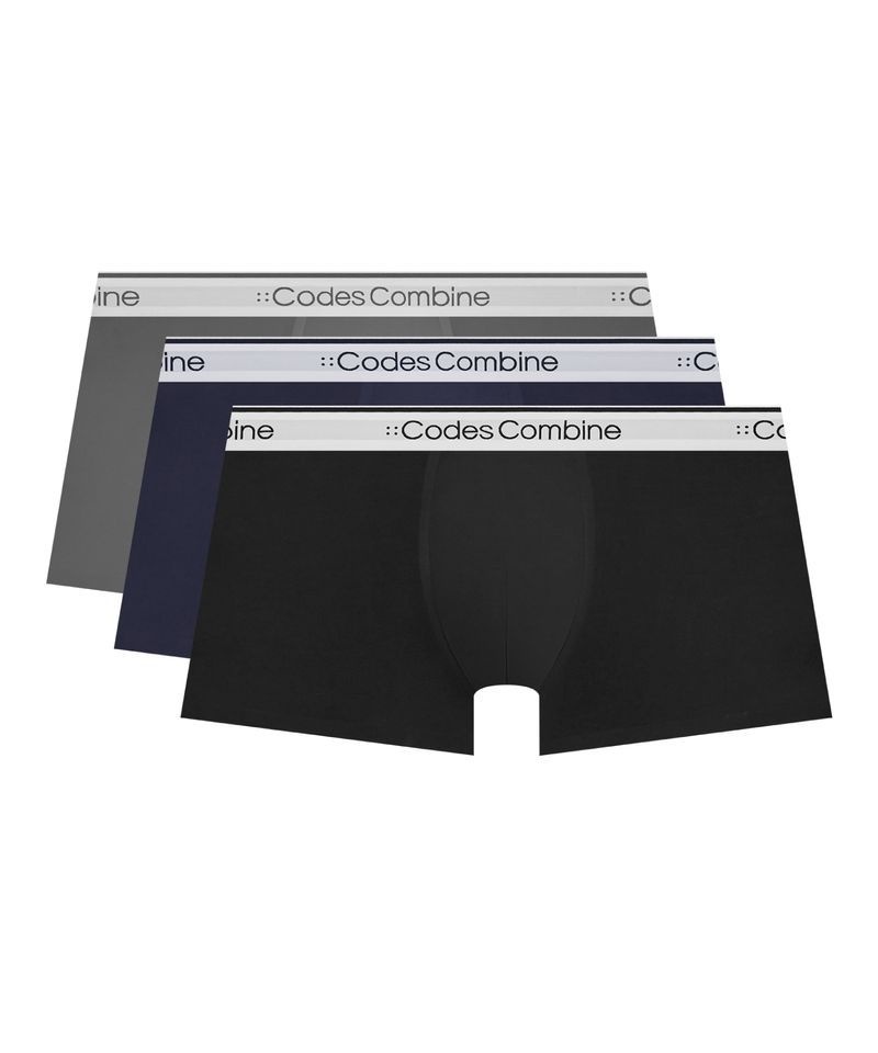 코데즈컴바인이너웨어 이너웨어 CODES COMBINE INNERWEAR 화이트밴딩 톤온톤로고 퓨징 드로즈 3PACK 131158