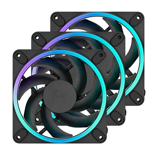 Fractal Design Momentum 12 RGB (3팩, 블랙)_이미지