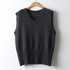 아이우먼 베이직브이넥니트조끼 EBJ528M409 빅사이즈