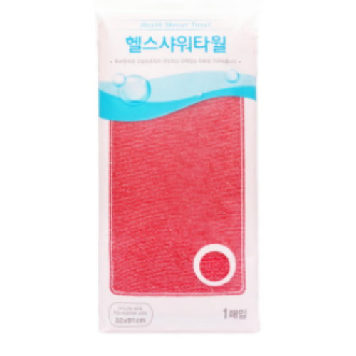 송월타월 헬스 샤워타월 레드 (40개)_이미지