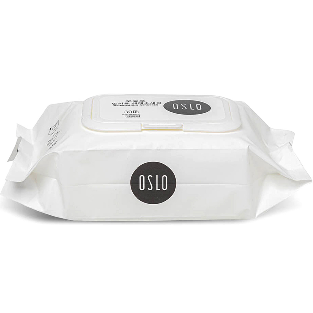 오슬로 세제 일체형 뽑아쓰는 일회용 수세미 화이트 30매이미지입니다. 누르면 해당 게시물로 새창이동합니다.