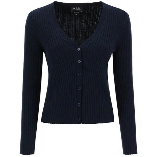 아페쎄 핏 코튼 니트 가디건 COGAJ F22228 (IAJ, 블루)_이미지