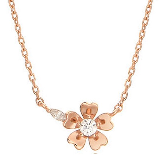 이랜드 클루 플라워 큐빅 목걸이 CLNR15475MPW