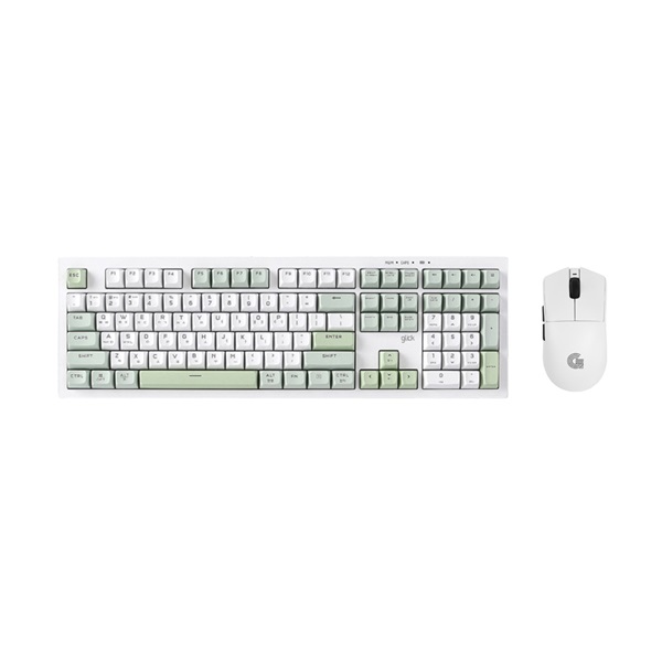 지클릭커 OFFICEPRO WMK990 사일런스 M 108 무선 키보드 마우스 세트 (Greenwich)_이미지