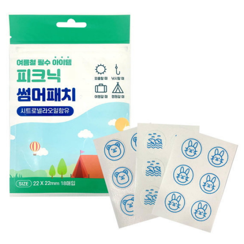 뉴바이오제약 ㅤ피크닉 썸머패치 18매 (1개)_이미지