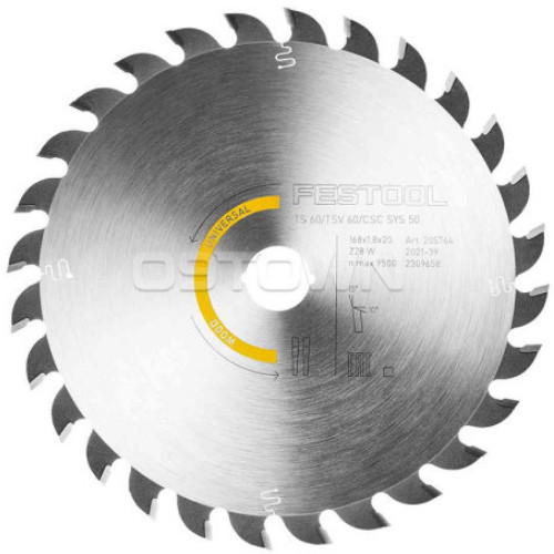 페스툴 목재용 원형톱날 HW 168x1.8x20 W28 205764_이미지