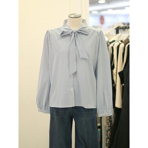 메종블랑쉬 세이브존03 르피타 스트라이프 리본 타이 블라우스 AQL261BBL306A 47226046