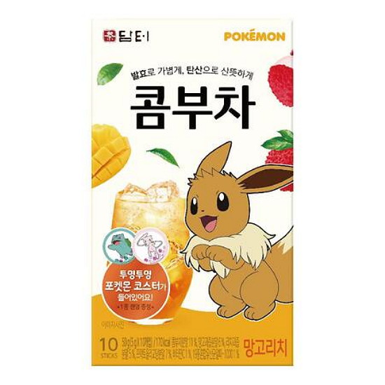 담터 포켓몬 콤부차 망고리치 10T (3개)