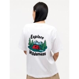 JEEP 스피릿 남여공용 텐트 자수 아트웍 반팔티2 JO2TSU1072SG