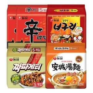 농심 <b>신라면</b>10개 + 얼큰한너구리5개 + 짜파게티5개 + 안성탕면5개