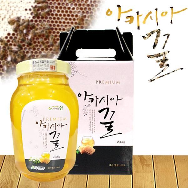 강원양봉 프리미엄 아카시아 벌꿀 2.4kg (1개)_이미지