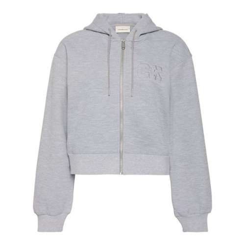 캘빈클라인 진 CALVIN KLEIN JEANS 여성 릴렉스 크롭 집업 후디 스셔츠 47F236G P79 47F236GP_이미지