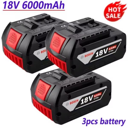  보쉬 18V 배터리용 및 6000mAh 백업 무선 전문가용 시스템 BAT609 BAT618 GBA18V80 공구