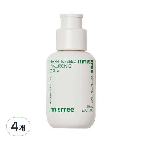 아모레퍼시픽 이니스프리 그린티 씨드 히알루론산 세럼 80ml (본품4개)