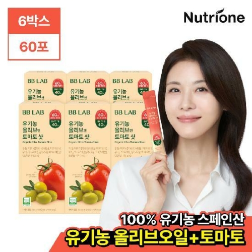 바이오로제트 뉴트리원 비비랩 유기농 올리브 엔 토마토 샷 200g(20gx10포) (6개)