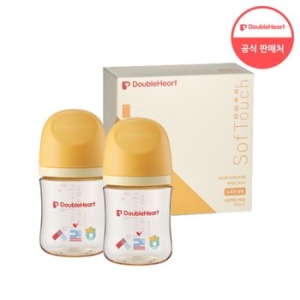 유한킴벌리 더블하트 모유실감 3세대 PPSU 헤리티지 160ml (노꼭지) (2개)