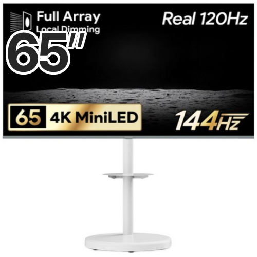더함 스마트 65 MiniLED 144Hz 로컬디밍 돌비 AI 구글3.0 게이밍프로 이동형 패키지